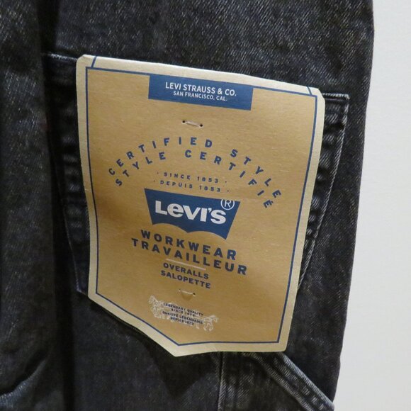 LEVI'S Premium Red Tab™ Men's Overalls in Darkly Wash Black Utility Workwear NWT - Picture 11 of 16
